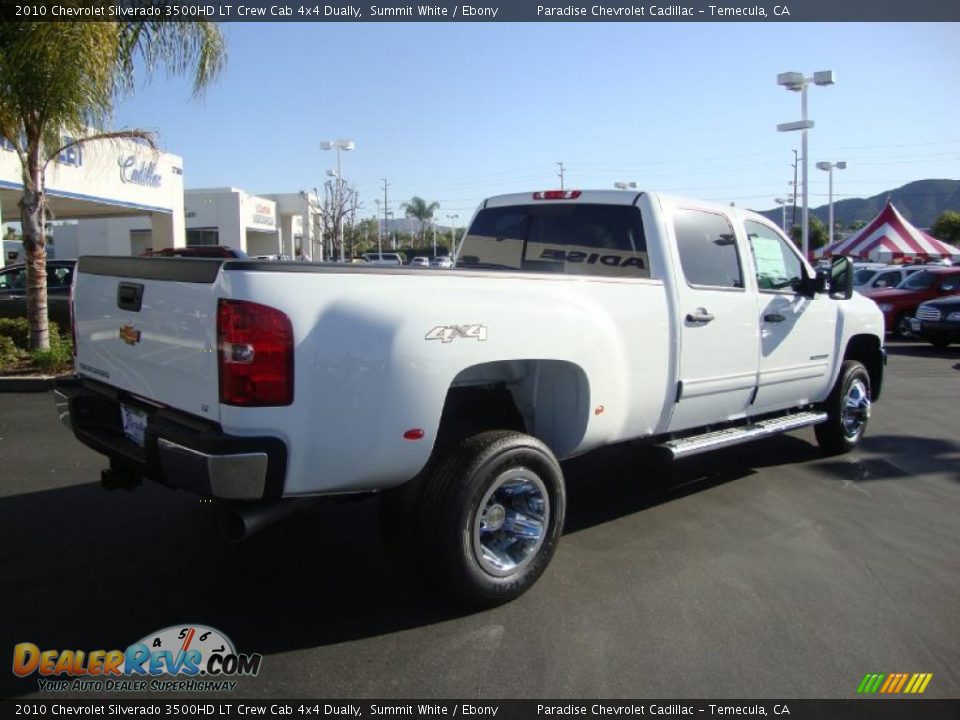 2010 Chevrolet Silverado 3500HD LT Crew Cab 4x4 Dually Summit White / Ebony Photo #7