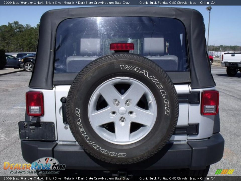 2009 Jeep Wrangler X 4x4 Bright Silver Metallic / Dark Slate Gray/Medium Slate Gray Photo #7