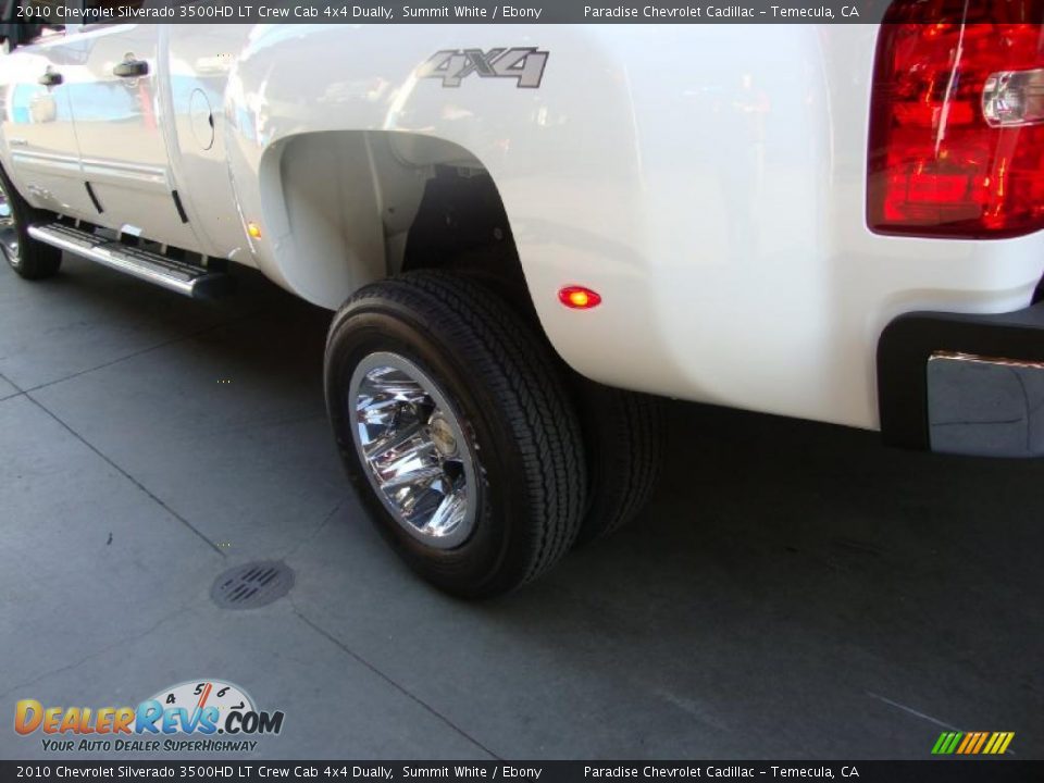 2010 Chevrolet Silverado 3500HD LT Crew Cab 4x4 Dually Summit White / Ebony Photo #11