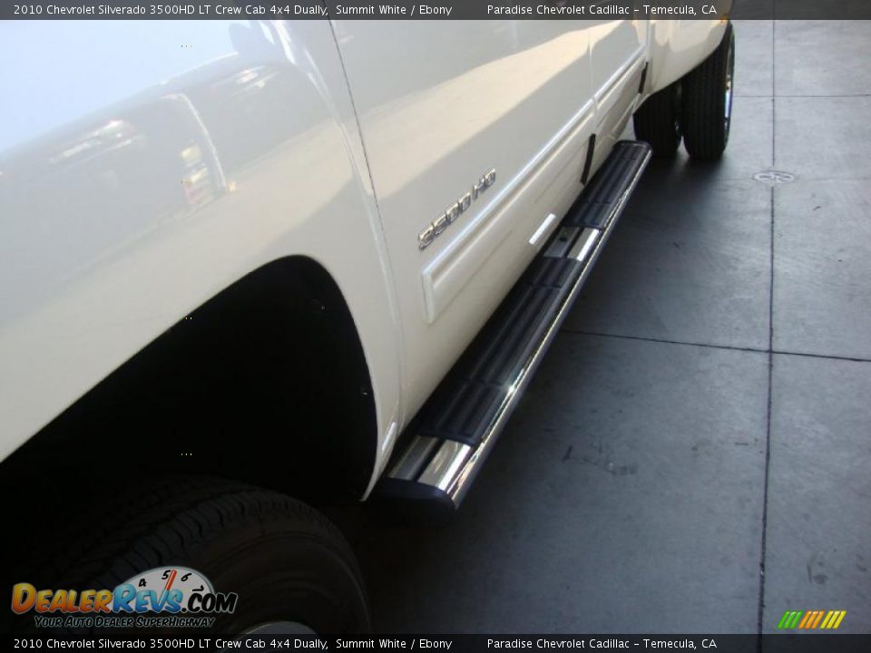2010 Chevrolet Silverado 3500HD LT Crew Cab 4x4 Dually Summit White / Ebony Photo #12