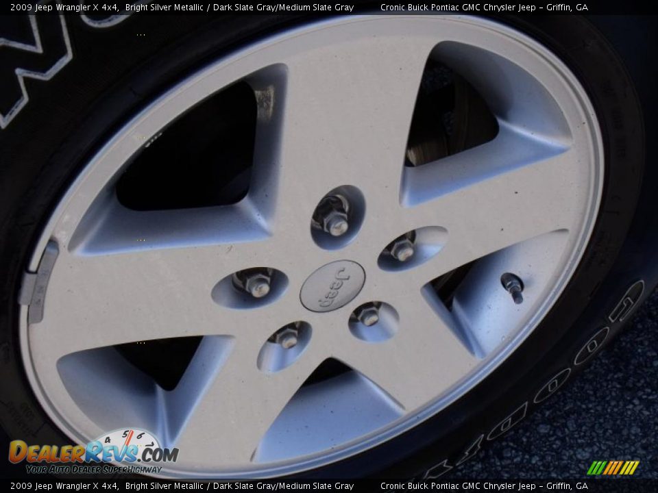 2009 Jeep Wrangler X 4x4 Bright Silver Metallic / Dark Slate Gray/Medium Slate Gray Photo #9