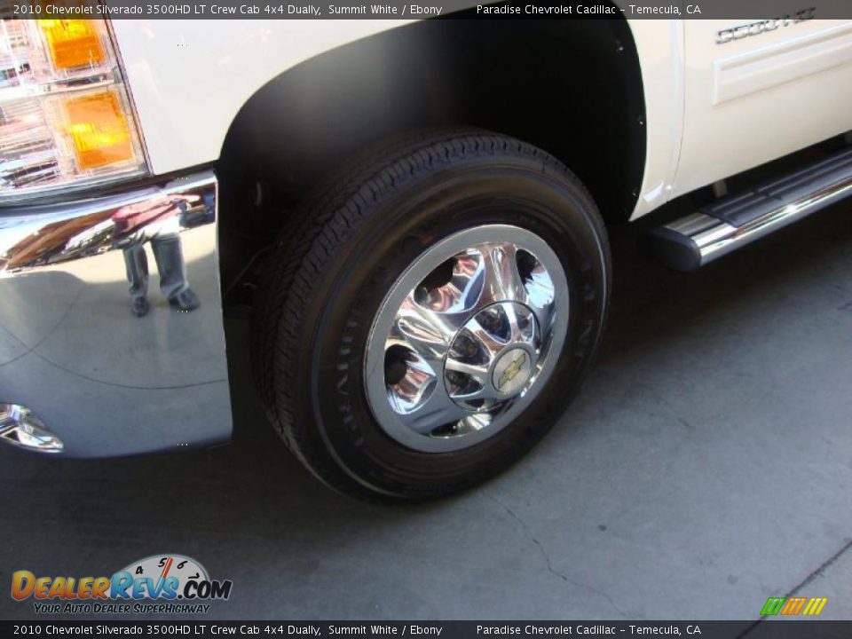 2010 Chevrolet Silverado 3500HD LT Crew Cab 4x4 Dually Summit White / Ebony Photo #13