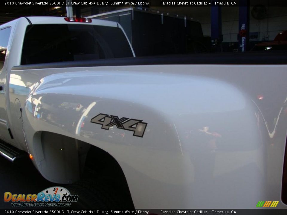 2010 Chevrolet Silverado 3500HD LT Crew Cab 4x4 Dually Summit White / Ebony Photo #14