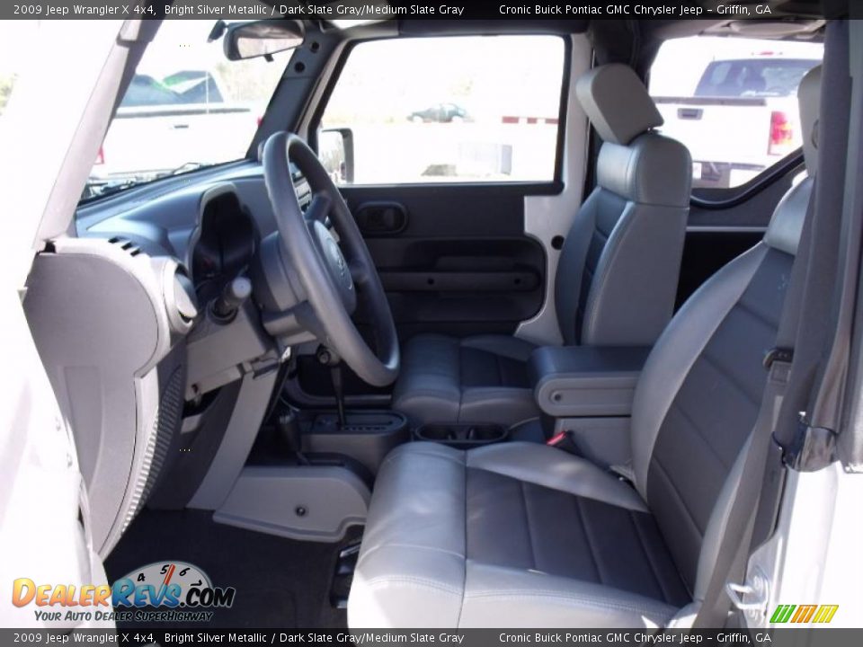 2009 Jeep Wrangler X 4x4 Bright Silver Metallic / Dark Slate Gray/Medium Slate Gray Photo #12