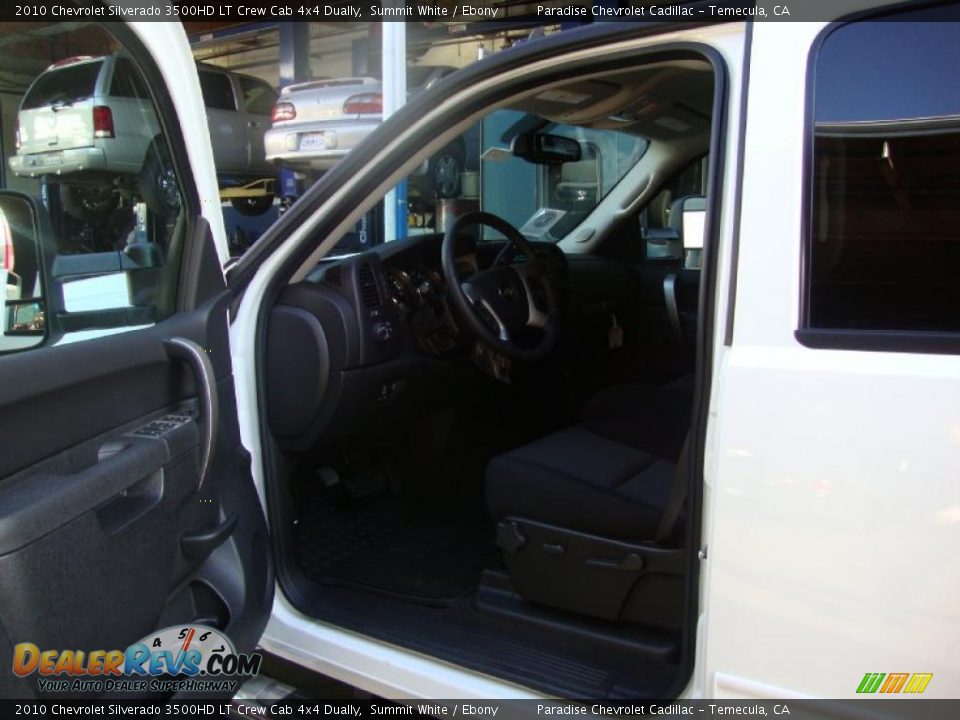 2010 Chevrolet Silverado 3500HD LT Crew Cab 4x4 Dually Summit White / Ebony Photo #18