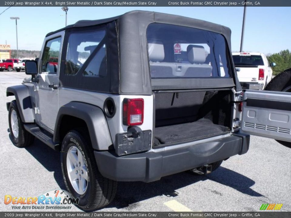 2009 Jeep Wrangler X 4x4 Bright Silver Metallic / Dark Slate Gray/Medium Slate Gray Photo #14