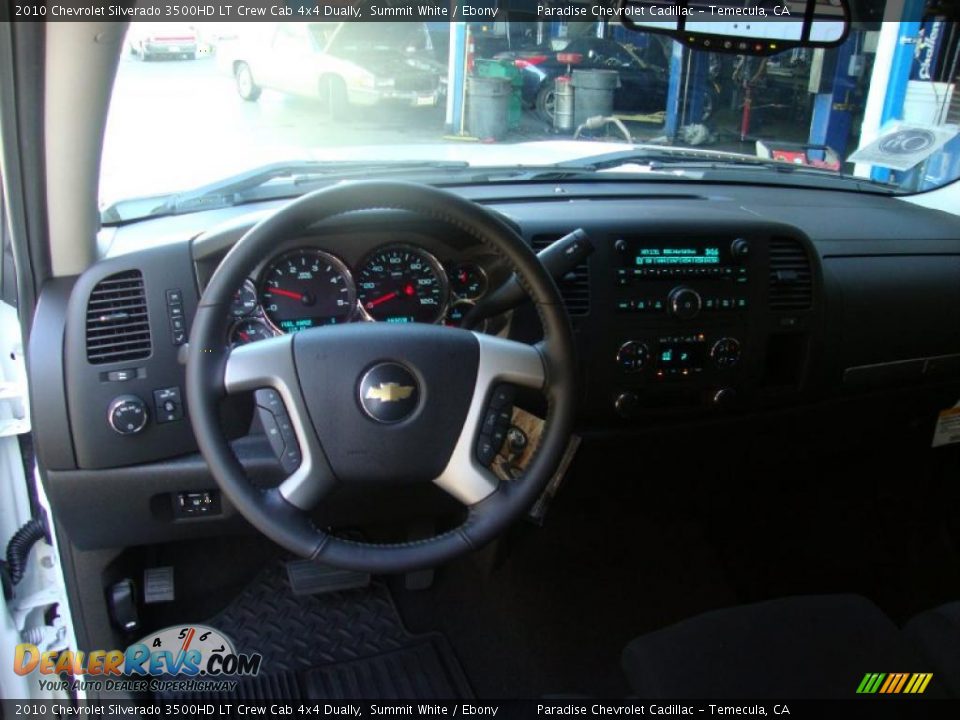 2010 Chevrolet Silverado 3500HD LT Crew Cab 4x4 Dually Summit White / Ebony Photo #20