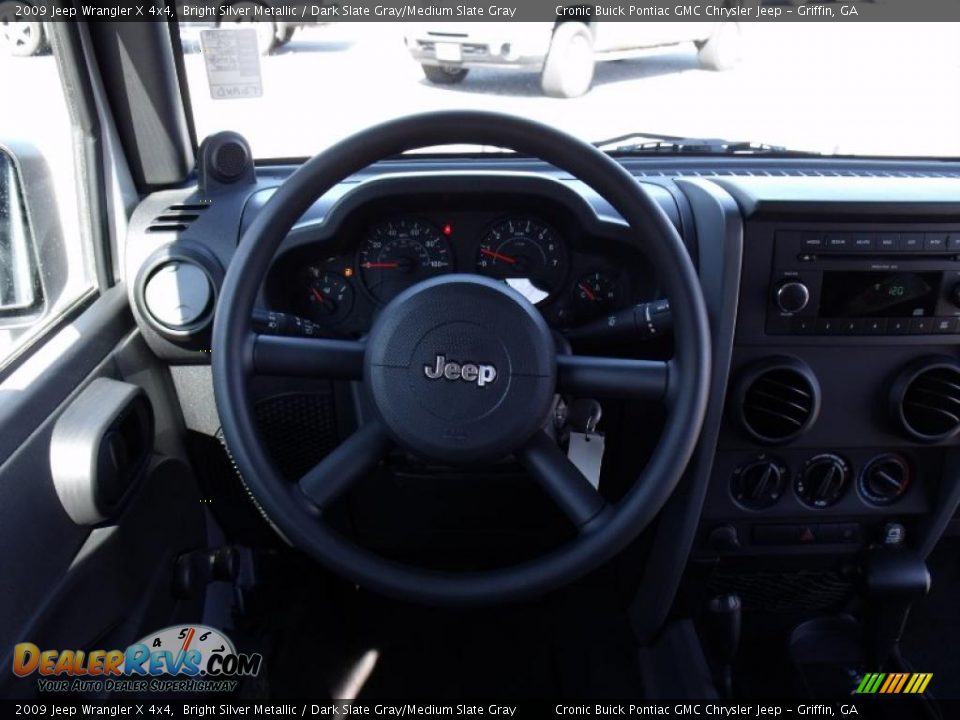 2009 Jeep Wrangler X 4x4 Bright Silver Metallic / Dark Slate Gray/Medium Slate Gray Photo #18