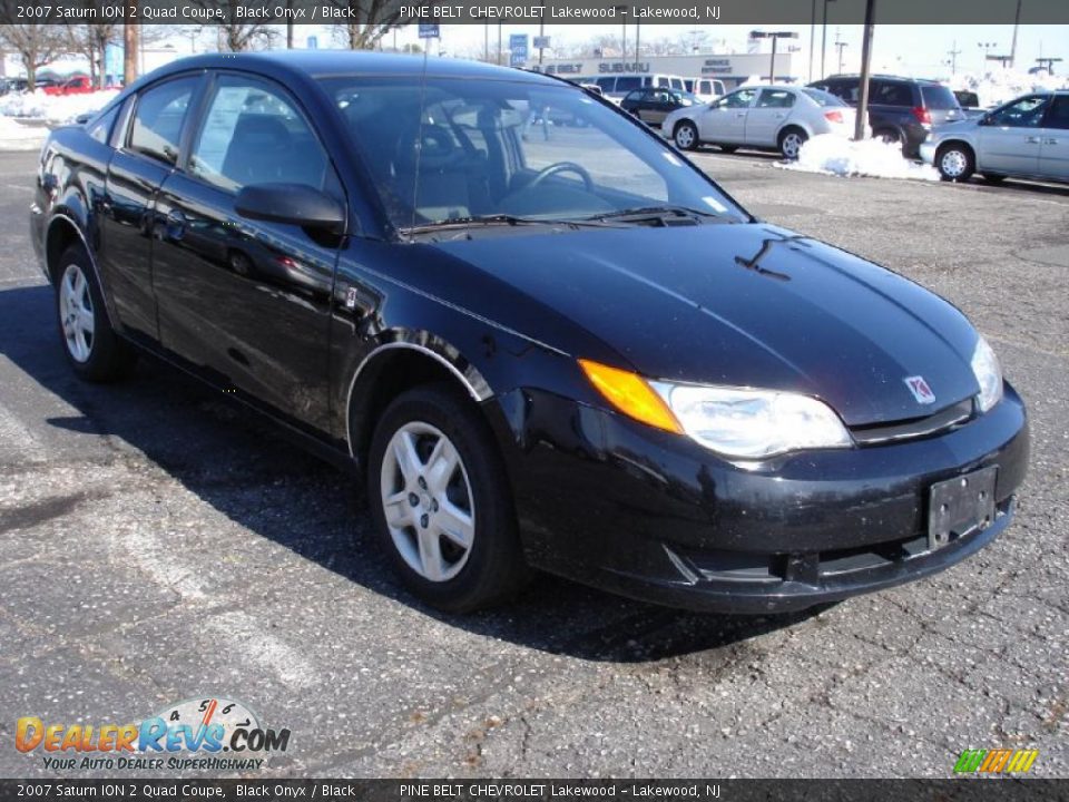 2007 Saturn ION 2 Quad Coupe Black Onyx / Black Photo #3