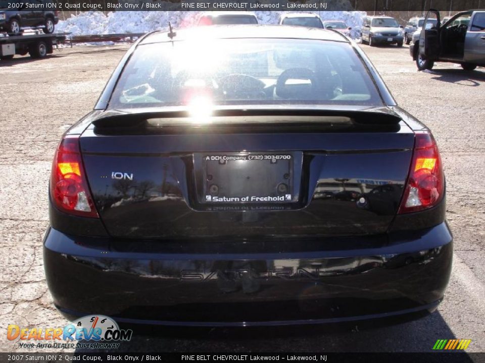 2007 Saturn ION 2 Quad Coupe Black Onyx / Black Photo #5