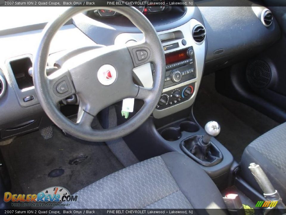 2007 Saturn ION 2 Quad Coupe Black Onyx / Black Photo #11