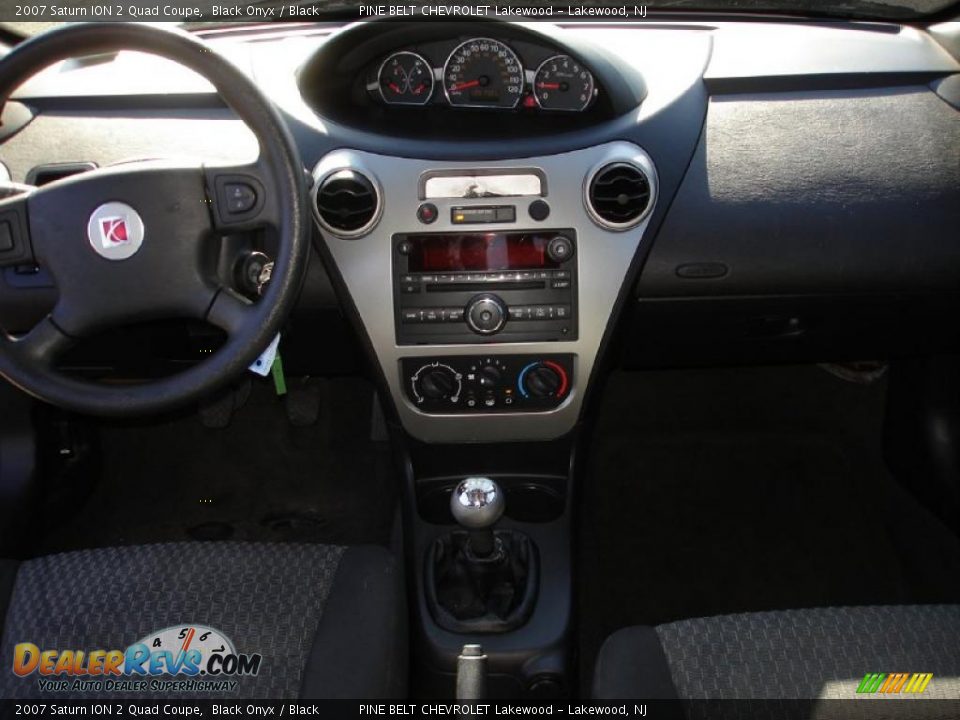 2007 Saturn ION 2 Quad Coupe Black Onyx / Black Photo #13