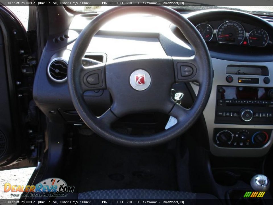 2007 Saturn ION 2 Quad Coupe Black Onyx / Black Photo #14