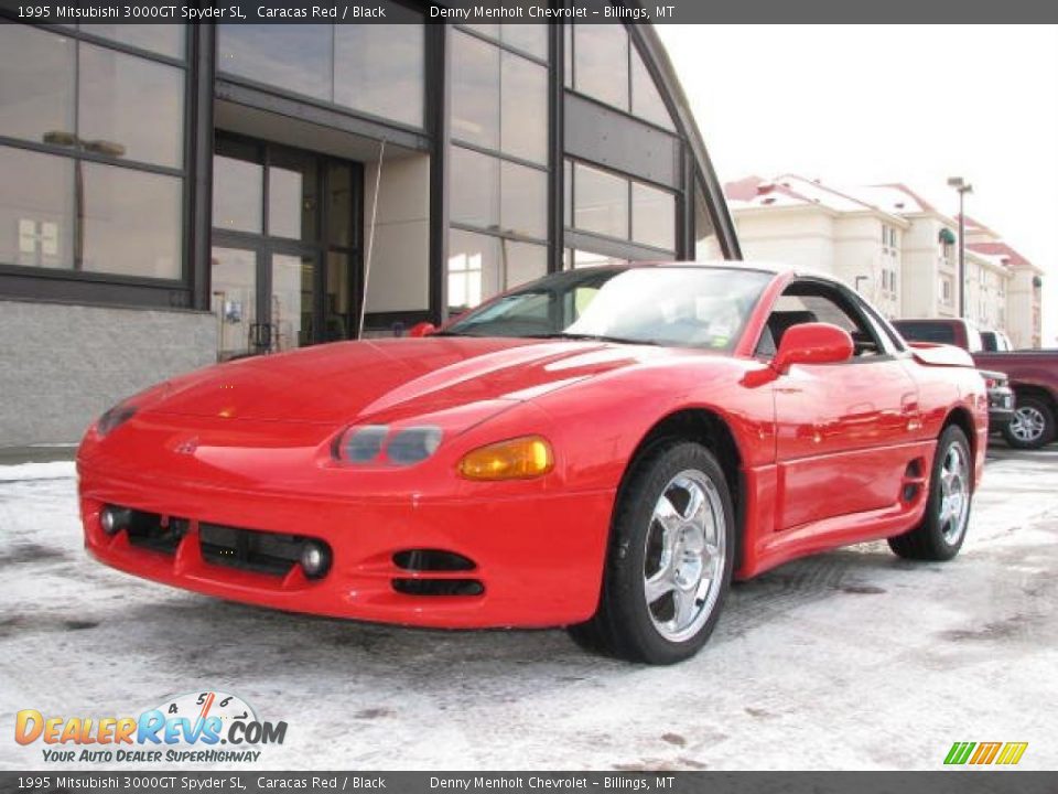 1995 Mitsubishi 3000GT Spyder SL Caracas Red / Black Photo #2