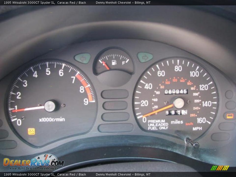 1995 Mitsubishi 3000GT Spyder SL Caracas Red / Black Photo #19