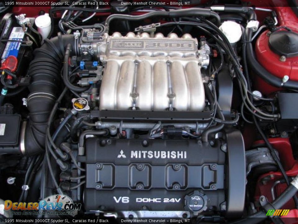1995 Mitsubishi 3000GT Spyder SL Caracas Red / Black Photo #21