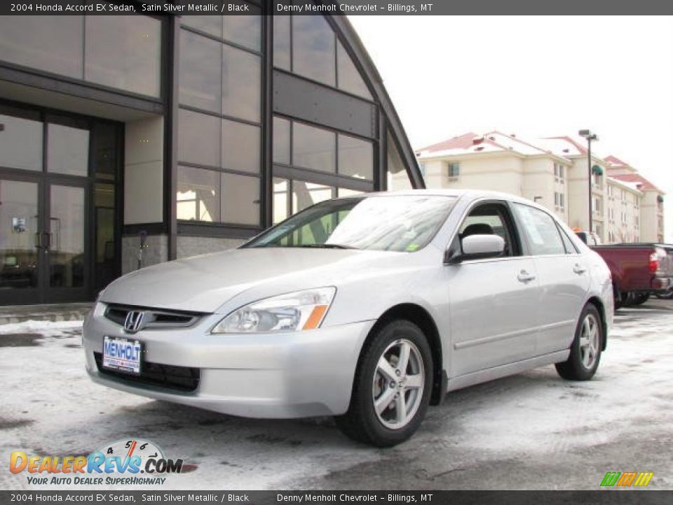 2004 Honda Accord EX Sedan Satin Silver Metallic / Black Photo #2