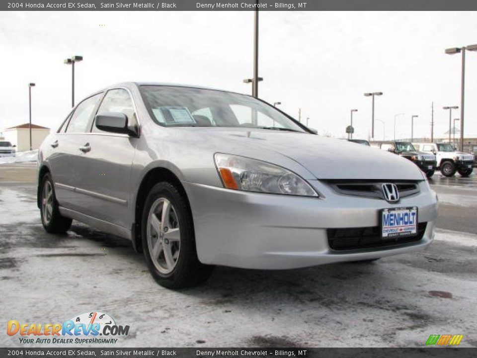 2004 Honda Accord EX Sedan Satin Silver Metallic / Black Photo #3