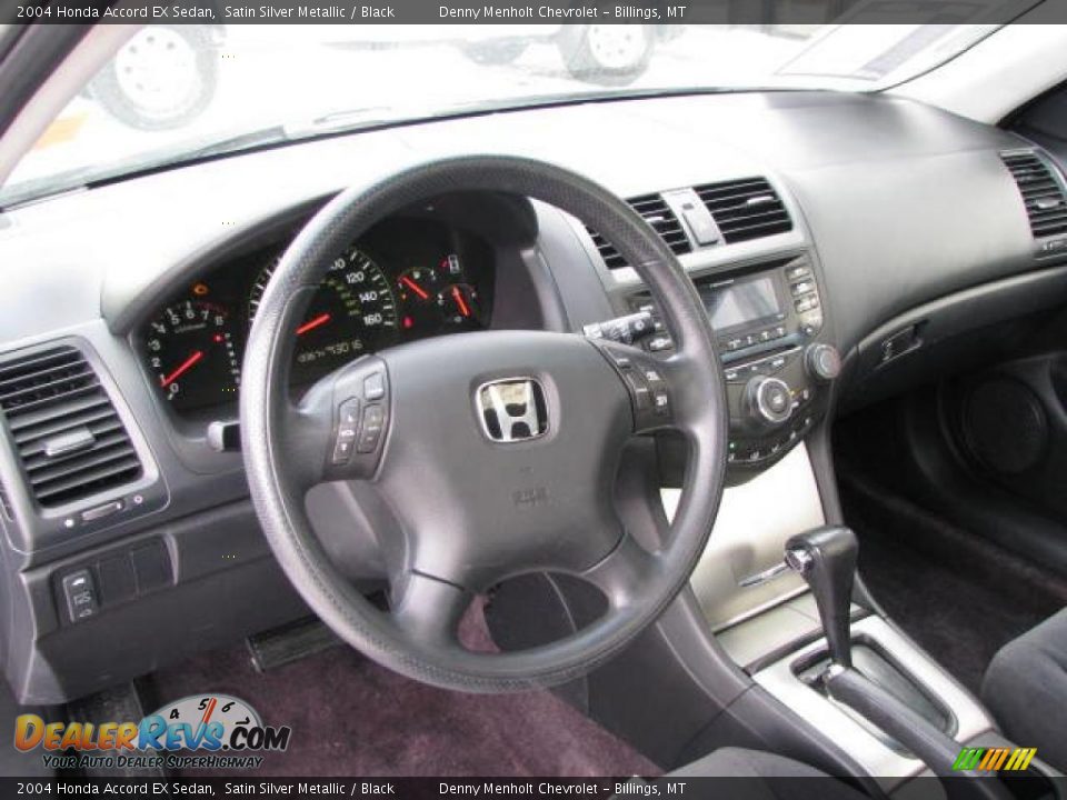 2004 Honda Accord EX Sedan Satin Silver Metallic / Black Photo #11