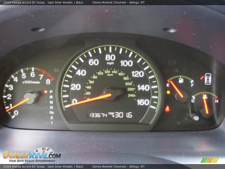 2004 Honda Accord EX Sedan Satin Silver Metallic / Black Photo #13