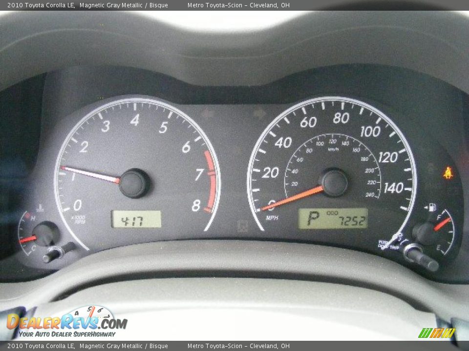 2010 Toyota Corolla LE Magnetic Gray Metallic / Bisque Photo #16