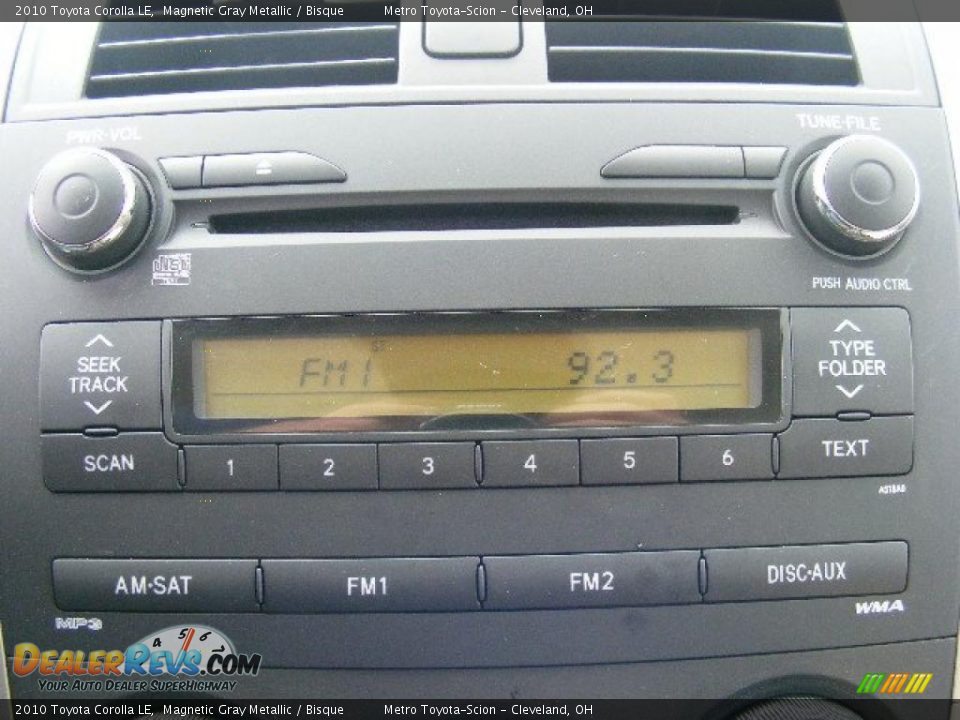 2010 Toyota Corolla LE Magnetic Gray Metallic / Bisque Photo #19