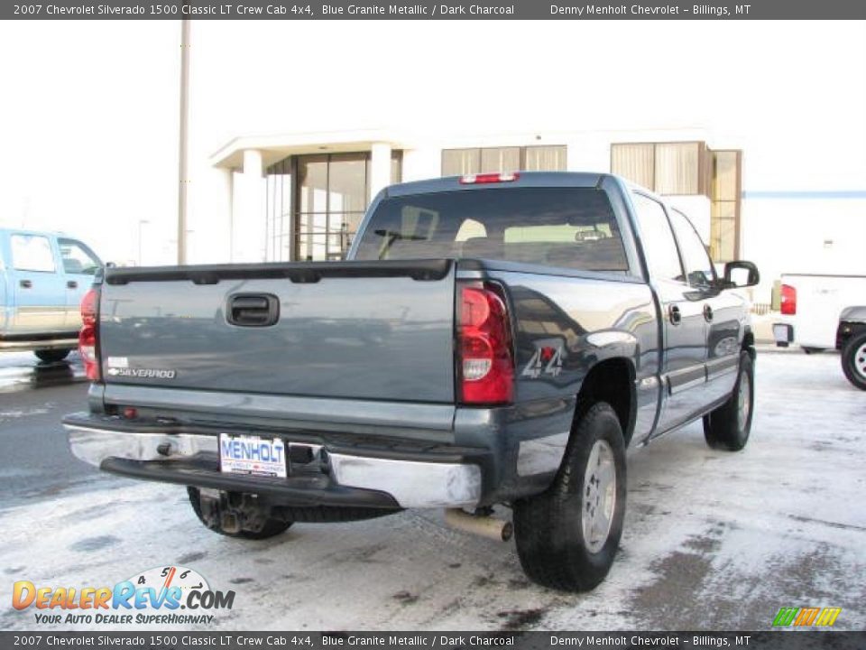 2007 Chevrolet Silverado 1500 Classic LT Crew Cab 4x4 Blue Granite Metallic / Dark Charcoal Photo #5