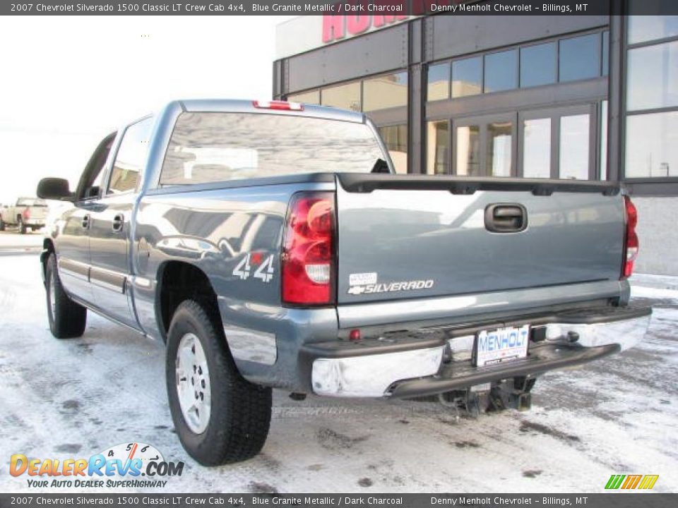 2007 Chevrolet Silverado 1500 Classic LT Crew Cab 4x4 Blue Granite Metallic / Dark Charcoal Photo #6