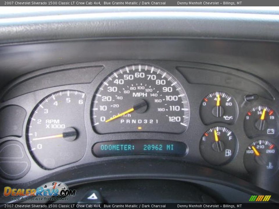 2007 Chevrolet Silverado 1500 Classic LT Crew Cab 4x4 Blue Granite Metallic / Dark Charcoal Photo #14