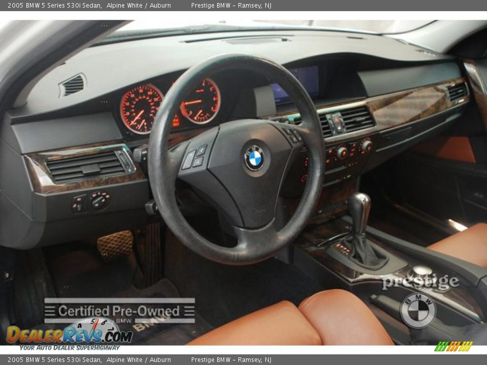 2005 BMW 5 Series 530i Sedan Alpine White / Auburn Photo #4