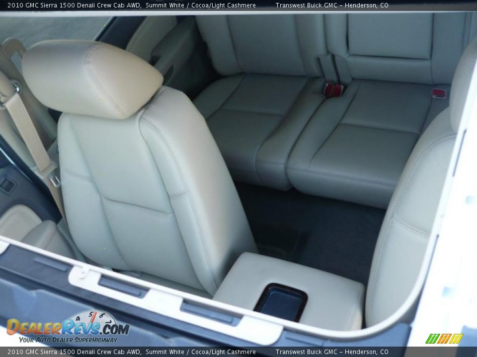 2010 GMC Sierra 1500 Denali Crew Cab AWD Summit White / Cocoa/Light Cashmere Photo #8