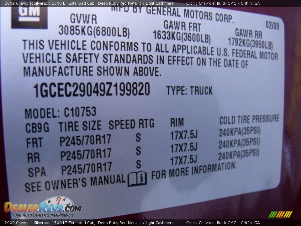 2009 Chevrolet Silverado 1500 LT Extended Cab Deep Ruby Red Metallic / Light Cashmere Photo #25