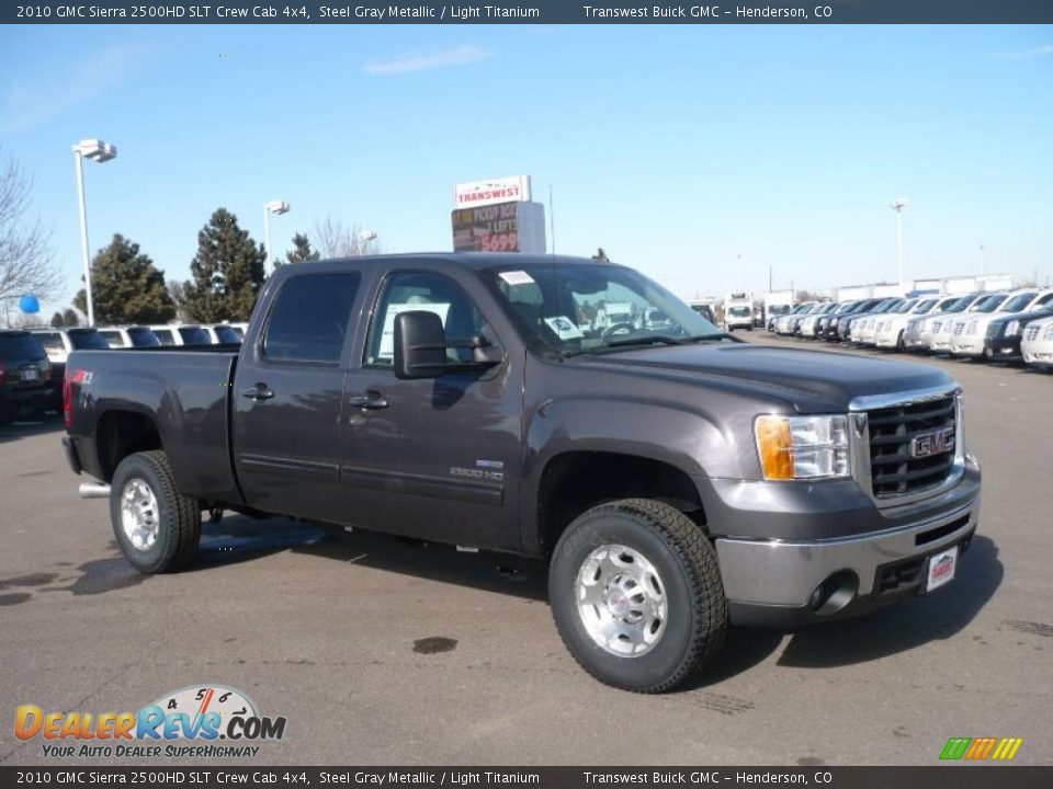 2010 GMC Sierra 2500HD SLT Crew Cab 4x4 Steel Gray Metallic / Light Titanium Photo #1
