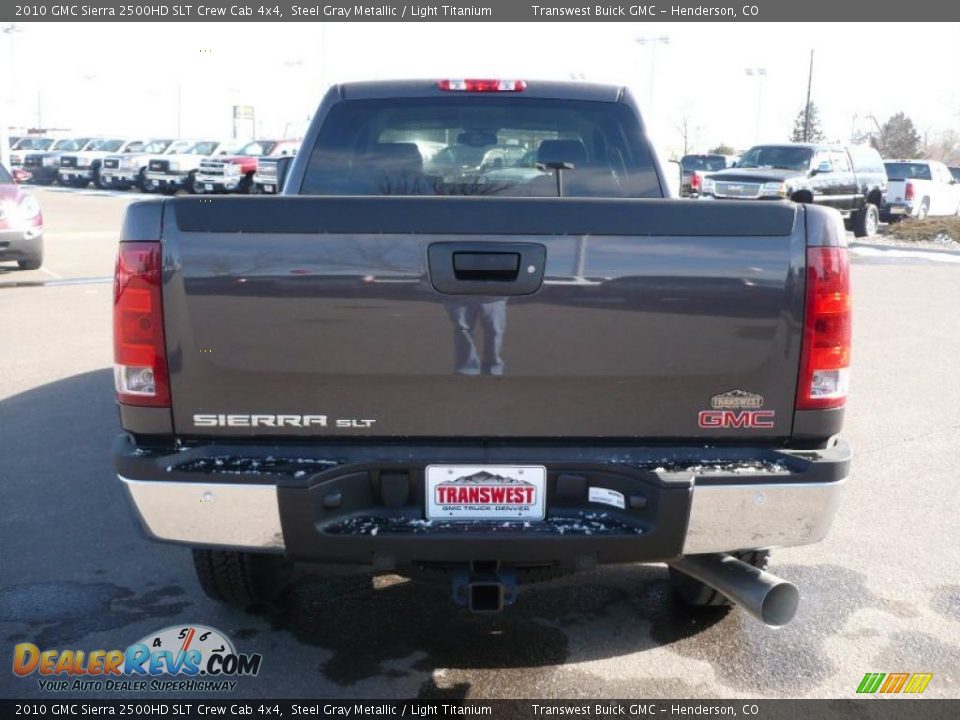 2010 GMC Sierra 2500HD SLT Crew Cab 4x4 Steel Gray Metallic / Light Titanium Photo #4