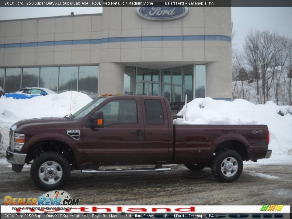 2010 Ford F250 Super Duty XLT SuperCab 4x4 Royal Red Metallic / Medium Stone Photo #1