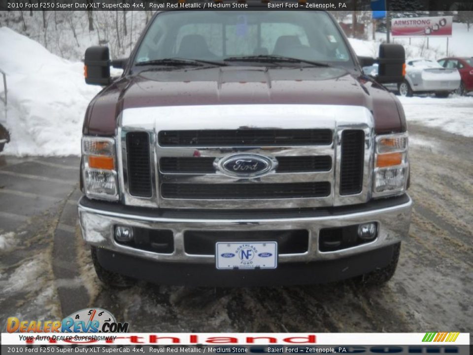 2010 Ford F250 Super Duty XLT SuperCab 4x4 Royal Red Metallic / Medium Stone Photo #3