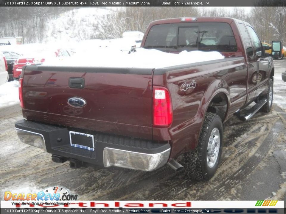2010 Ford F250 Super Duty XLT SuperCab 4x4 Royal Red Metallic / Medium Stone Photo #6