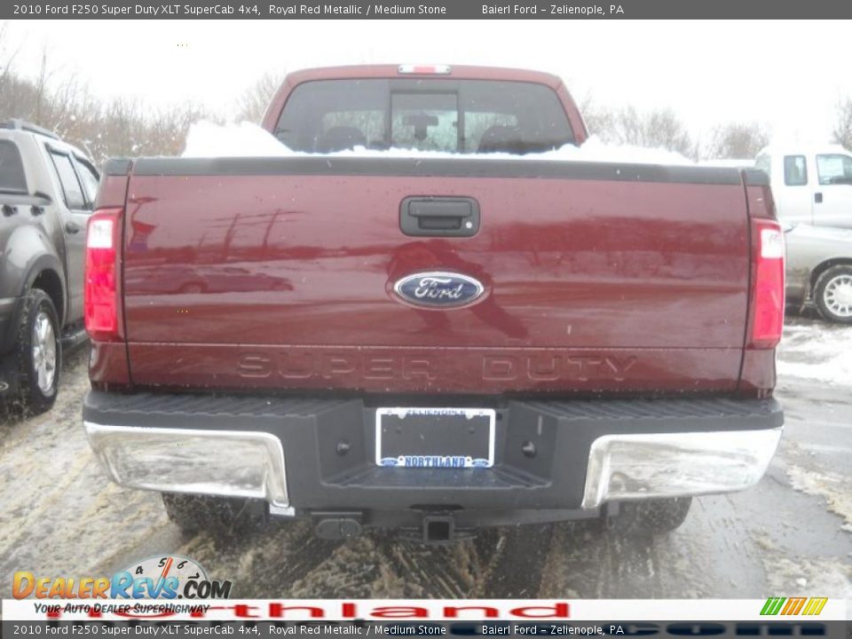 2010 Ford F250 Super Duty XLT SuperCab 4x4 Royal Red Metallic / Medium Stone Photo #7