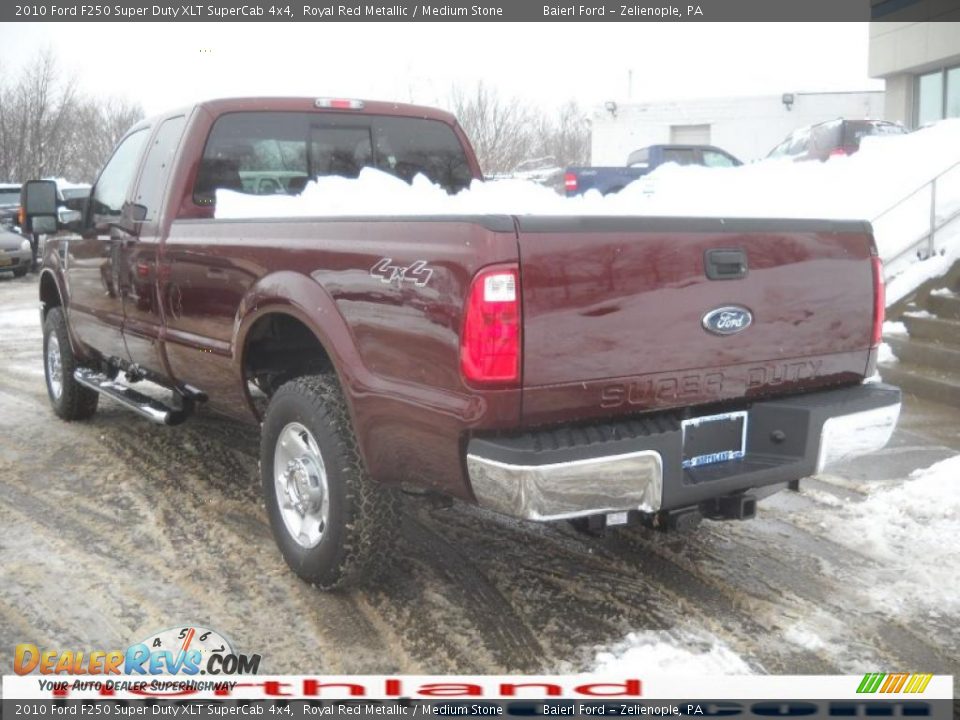 2010 Ford F250 Super Duty XLT SuperCab 4x4 Royal Red Metallic / Medium Stone Photo #8