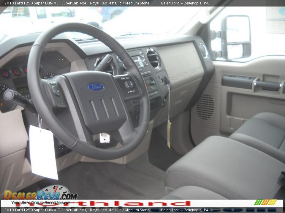2010 Ford F250 Super Duty XLT SuperCab 4x4 Royal Red Metallic / Medium Stone Photo #10