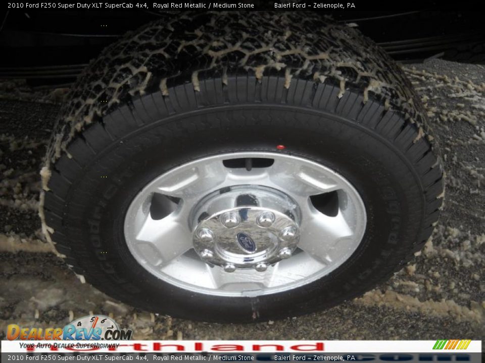 2010 Ford F250 Super Duty XLT SuperCab 4x4 Royal Red Metallic / Medium Stone Photo #16