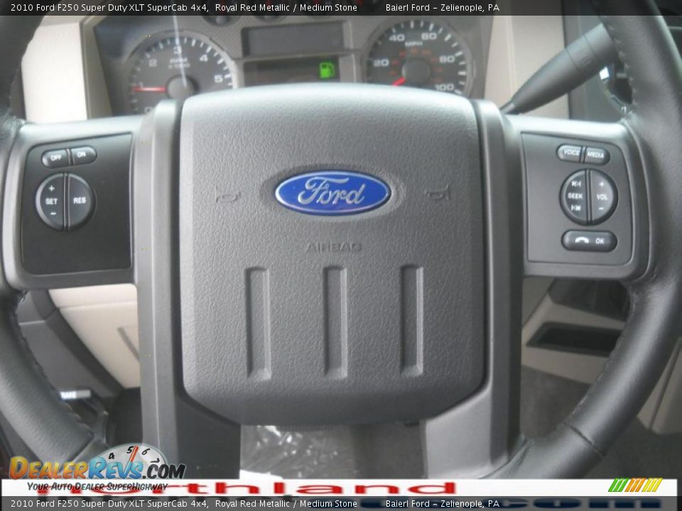 2010 Ford F250 Super Duty XLT SuperCab 4x4 Royal Red Metallic / Medium Stone Photo #20