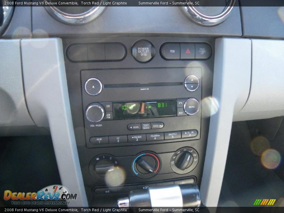 2008 Ford Mustang V6 Deluxe Convertible Torch Red / Light Graphite Photo #18
