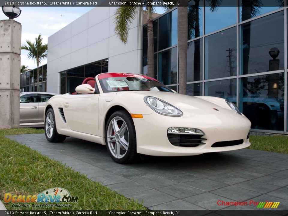 2010 Porsche Boxster S Cream White / Carrera Red Photo #1