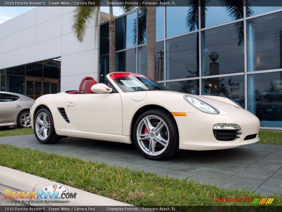 2010 Porsche Boxster S Cream White / Carrera Red Photo #2