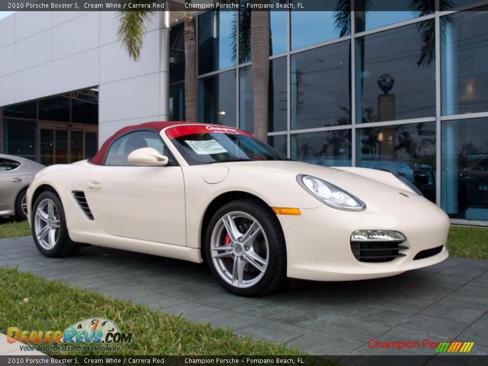 2010 Porsche Boxster S Cream White / Carrera Red Photo #3