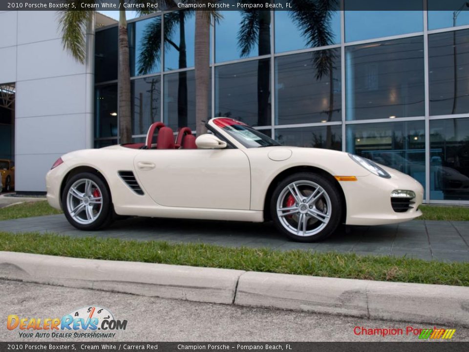 2010 Porsche Boxster S Cream White / Carrera Red Photo #4