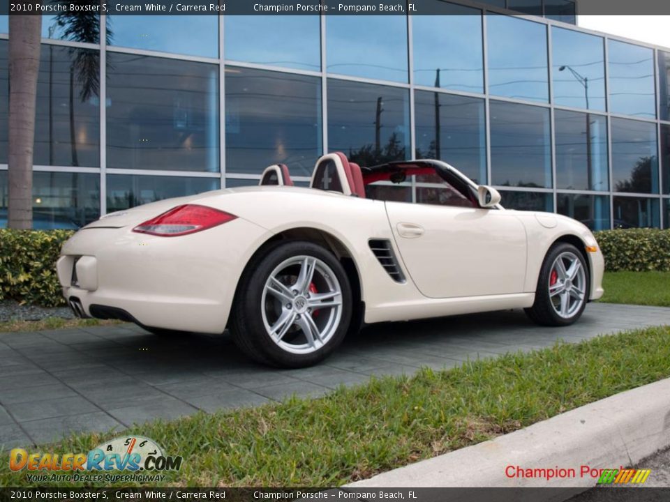 2010 Porsche Boxster S Cream White / Carrera Red Photo #7