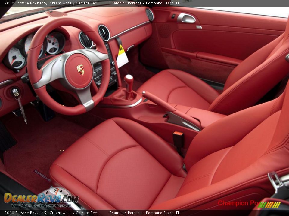 2010 Porsche Boxster S Cream White / Carrera Red Photo #8