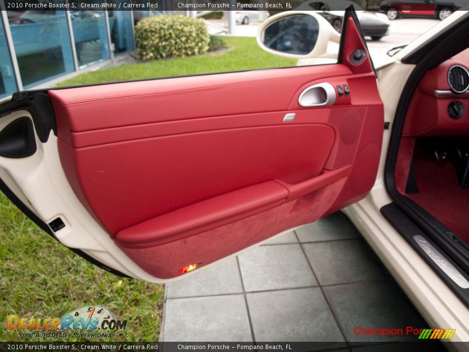2010 Porsche Boxster S Cream White / Carrera Red Photo #9
